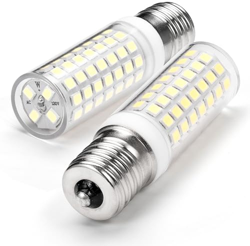 5304517886 Refrigerator LED Bulbs E17,6w Equivalent 60w Replacement Fridge Light Bulb, E17 Base AC100-265V 5000K 600LM KEI D28A KEL2811 5304517886 5304498578 KEI D28M KEL 2815 Freezer LED Lamp 2 Pack