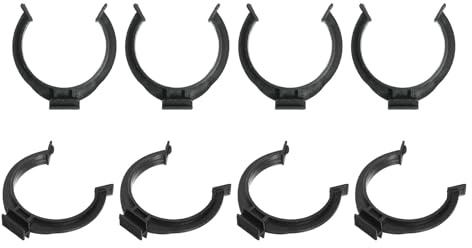 sourcing map 8Pcs 1.93''x1.93'' Plastic Leveler Leg Toe Kitchen Clips Foot Buckle, Furniture Legs Plinth Skirting Board Snap Plinth Leveler Leg Clips for Sofa Cupboard Table, Black