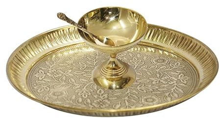 BRACOP®Coupes à Glace Assiette de Service Bols en métal Coupes à Dessert Rondes Plat Indien Bols à crème Anglaise sur Pied Plateaux de Service réutilisables Plateaux pour décoration de fête