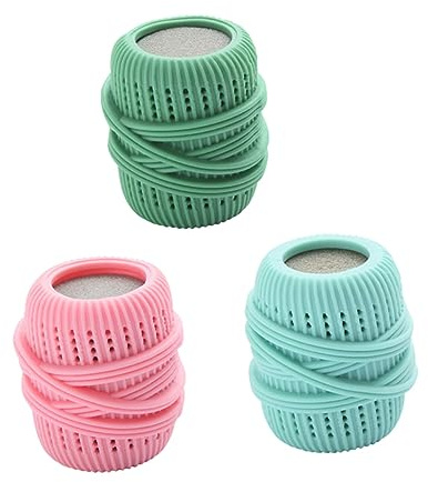 Ipetboom Anti-Tangle Laundry Washing Balls 3pcs Set TPE and Sponge Reusable Washer Balls for Washing Machine and Dryer Household Clothes Care Random Color