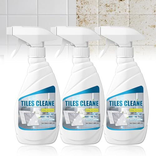 Tile Grout Cleaner Sprayer, 2025 Fugenreiniger Extra Stark Tiles Cleaner Tile Cleaner Spray Geeignet zum Entfernen von Schmutz aus Küche Badezimmerwaschbecken Fliesenwänden (3, 100ML)