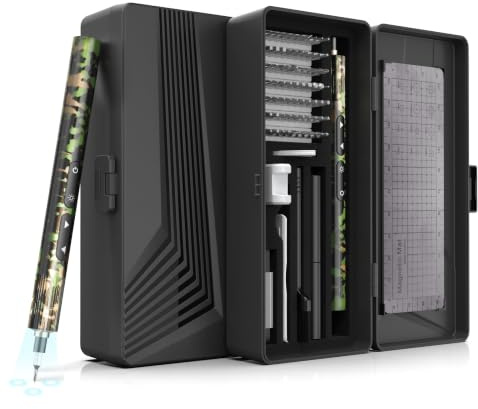 Destornillador eléctrico 78 en 1, mini destornillador eléctrico con 70 puntas, juegos de destornilladores eléctricos de precisión, juegos de destornilladores pequeños para electrónica-Verde