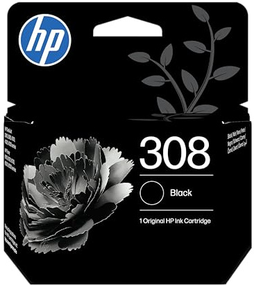 HP 308 Nero, 7FP21UE, Cartuccia Originale da 160 Pagine, Compatibile con Stampanti Envy 6110e, 6120e, 6122e, 6130e, 6132e, 6520e, 6530e, 6532e