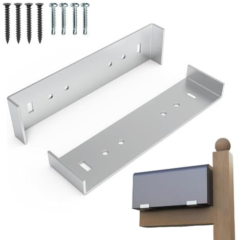 Soporte de Montaje del buzón, Soporte de buzón,2 Piezas Placa de Adaptador de de Aluminio - Hardware, Soportes para estantes para Profesionales jóvenes, Viejos