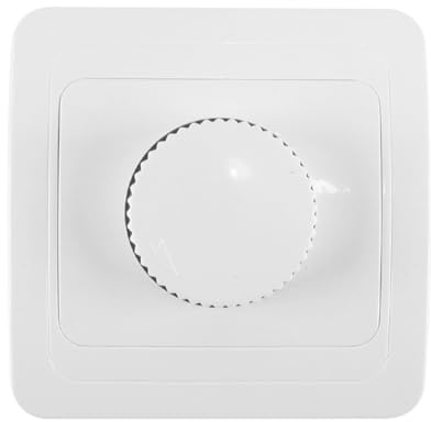 Gorise Interruptor regulador empotrable blanco 250 V, interruptor regulador universal regulable para lámparas halógenas e incandescentes, 5-250 W, con mando de control