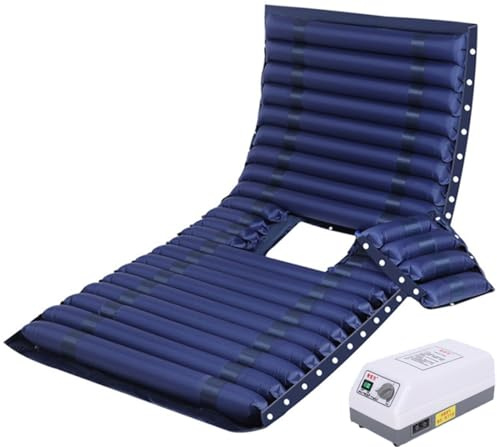 Anti-Dekubitus-Matratze,Wechseldruckmatratze Auf Pflegebett Mit Matratze Pumpe,200X90cm Dekubitus Matratzen,Luftmatrazenbett Für Bettlägerige,Tragkraft 135Kg,Wasserdicht Leicht Zu Reinigen