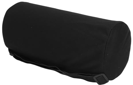 SIXRUN Almohada de Rollo Lumbar de la Almohada de de Cilindro de Soporte de Espuma para la Silla y el Automóvil (Black)