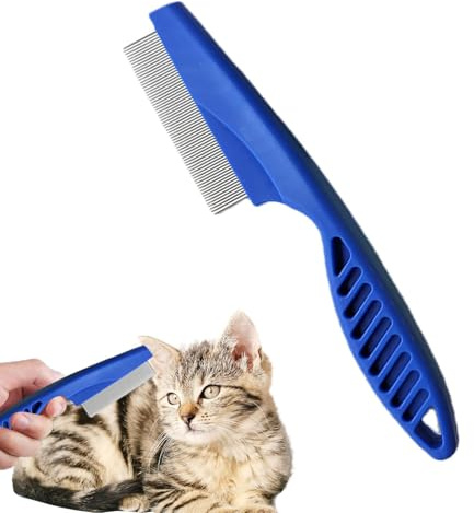 Floh- und Zeckenkamm für Hunde,Flohkamm für Haustiere mit rutschfestem Griff - Flohkamm mit hochfesten Zähnen, langlebige Kämme zum Entfernen von Tränenflecken für kleine Hunde