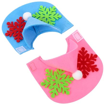 CLISPEED 2pcs Christmas Parrot Cape Winter Bird Clothing Snowflake Felt Parrot Costume Warm Bird Clothes for Holiday Outfit Outfit
