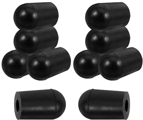 Kontrabass Endpin Gummispitzen Stopper Schutz 10 Stück Schwarz | Gummi Ausführung, für Double Bass Endstift, Polster für Streichinstrumente, Zubehör für Musiker