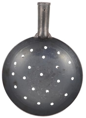 Levemolo Cucharón de Hierro para Cernir El Jardín - Pala para Remover Lodo, Ideal para El Mantenimiento de Canaletas, Desagües Pluviales Y Estanques de Jardín - Agujeros de 0.4'' para