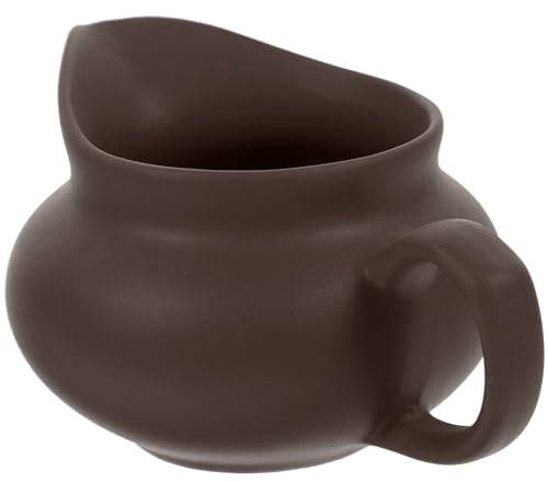 UKCOCO Pichet Verseur en Céramique Marron Vintage Bec Fin, Résistant la Casse, pour Restaurants et Dîners de Fête