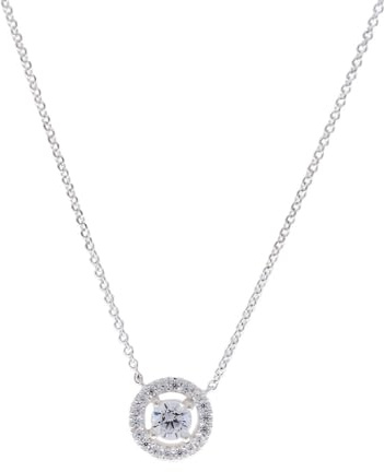 Thomas Sabo Damen Halskette mit rundem Anhänger 925er Sterlingsilber mit Zirkonia, Größe: ca. 38cm - 42cm, SCKE150146