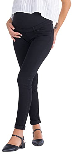 MAMAJEANS Vaqueros Premamà, la Prenda Esencial para tu guardarropa de Embarazada (ES 40 - (M), Negro)