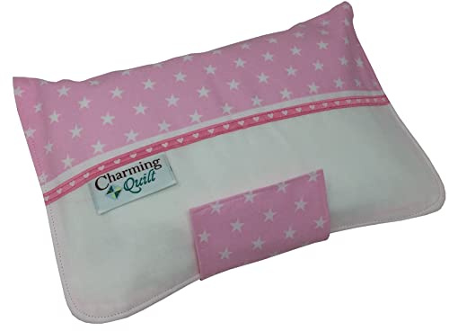 Windeltasche STERNE hell rosa, auch mit NAMEN für Windeln, Feuchttücher, extra Fächer
