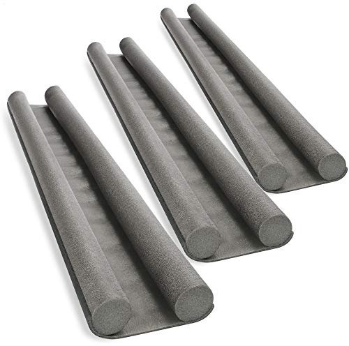 COM-FOUR® 3X Cortavientos para la Puerta - Junta Inferior de la Puerta - Cortavientos con Doble Junta - protección contra Corrientes de Aire y Ruido - 86 cm