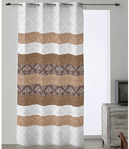 Camatex Lanovenanube - Cortina confeccionada con ollaos Greta - 150x260 cm - Color Beig