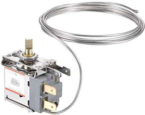 sourcing map Refrigerador Termostato WPF24 2 Pasadores 6A Temperatura | Control para Refrigeración Cable Congelador