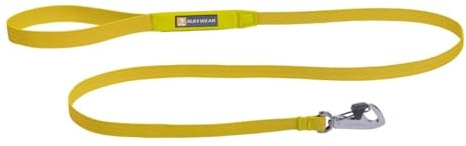 RUFFWEAR Hundeleine Hi & Light, Starke Leine, mit integrierter Aufbewahrungstasche und sicher abschließbarem Crux-Clip, kompakt zusammenklappbar auf Taschengröße, Lichen Green