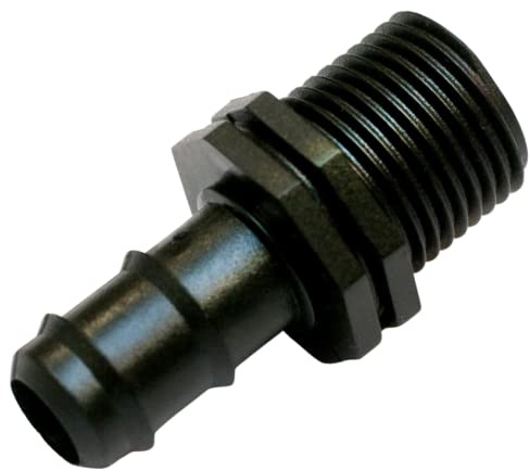 acquaverde Raccordo Portagomma e Filettato Maschio, Connettore Giunto per Tubi Irrigazione - Orto Facile (1, 16 mm x 3/4)