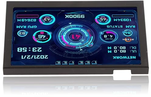 Dpofirs Monitor Dati CPU PC, Mini Schermo USB IPS da 5 Pollici Monitor Dati HDD CPU PC Display Temperatura Computer