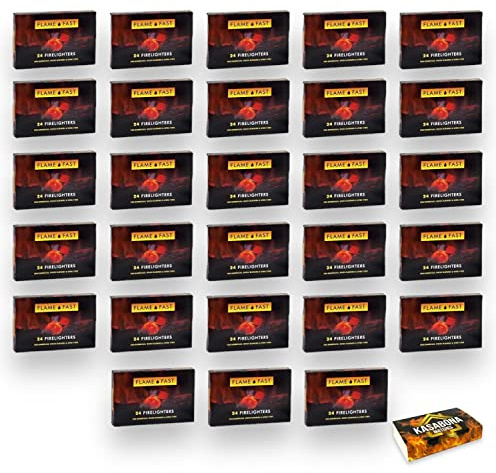 KasaBona Flamefast Firelighters Bulk Pack - 24 Firelighters (672 Total)