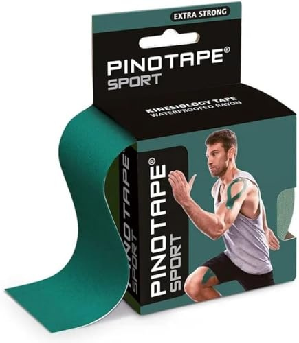 Pinotape Sport Kinesiologie Tape 5 m x 5 cm Wasserfest Dunkelgrün