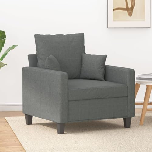LAPOOH Sessel Dunkelgrau 60 cm Stoff, Relaxsessel, Fernsehsessel, Kinosessel, Gaming Couch - 359252