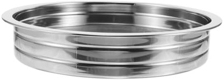 HOLIDYOYO Metal Pan Stainless Steel Dish Pan Portable Metal Plate Religious Communion Plate Easy to Wash