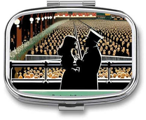 Beer Festival Pillendose 2 Fächer Medizin Pillendose, Tragbare Pillendose Für Tasche Oder Geldbörse Pillendose Dekorative Metall Medizin Vitamin Organizer Einzigartiges Geschenk