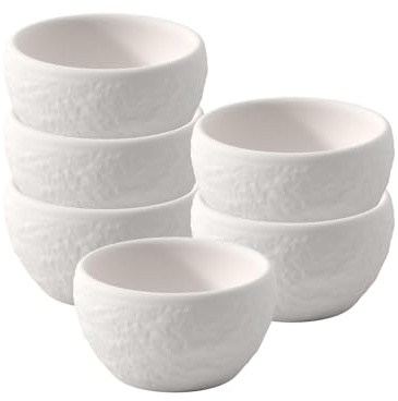 Villeroy & Boch – Manufacture Rock Blanc äggkoppar set om 6 vita, diskmaskinssäker, matta skifferutseende, modern design, kan användas som shotglas/shotglas, premium porslin
