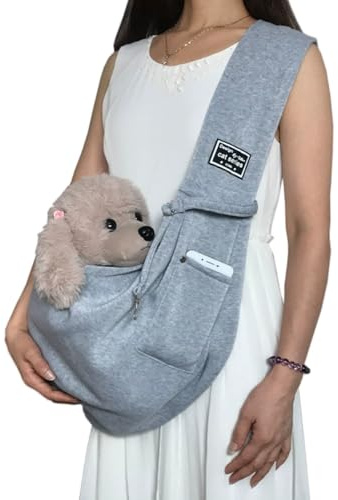 myneera SnuggleSling - Für müde Pfoten Wendbare Hundetragetasche für kleine Hunde und Haustiere bis 7.5 kg, Verstellbarer Tragegurt für sicheren Transport, ideal für Spaziergänge im Freien