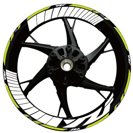SJHYLL Pegatina Moto Adhesivo Reflectante para Rueda Motocicleta Interior del Buje Cinta Franja Llanta para MT03 MT07 MT09 YZF R1 R3 R6 Y FZ07 Pegatina Llanta(Set Meal 4)