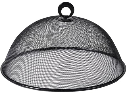 Sharplace Lebensmittelabdeckung Metall Fliegenhaube für Obst & Kuchen, Insektenschutznetz, Fliegenschutz Lebensmittelabdeckungen für Picknicks, Camping, Partys, BBQ, Schwarz 35 cm