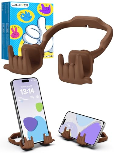 Cadeaux Homme Femme Garcon Fille Ans Noel: Support Telephone Faire le Signe Rock Support Téléphone Bureau Réglable pour Bureau Enfants Adultes Cadeaux idées Gadgets Cool pour Noël Anniversaire