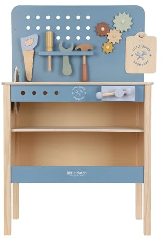 Little Dutch 2545 Banco de trabajo de madera con herramienta - azul