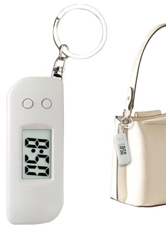Digital Pocket Watch - Glow-in-The-Dark Electronic Keyring Watch with LED Display - Clock Keychain for Youth Teens Boys Girls Women Family Friends Athletes Son Daughter