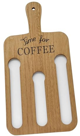 Rangement de capsules de café, support de capsules de café | Capsules en bois vintage à montage mural avec 14 capsules gain de place | Organisateur de café pour garde-manger
