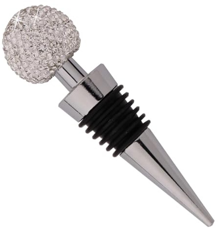 Weinstopper Weihnachten Party aus Zinklegierung mit Rhinestone für Flaschen | Konusform, Weiß, Leicht Einzusetzen und Entfernen, für Riegel und Feier, Passend für Bier und Sojasoßenflaschen