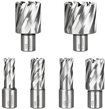 HSS Hole Opener 13-60mm Metal Core Drill Bit High Speed Steel Annular Hole Saw Hollow Drill Bit for Metal Tools 1Pcs(60x35mm)