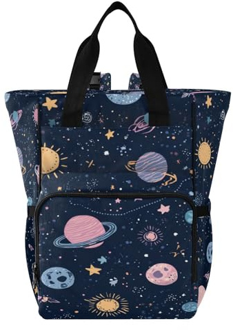 Ttgoth Sac à dos à langer imperméable avec porte-biberons isothermes, sac à dos de voyage multi-poches avec sangles de poussette pour maman et papa