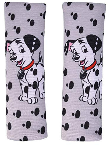 Seat Belt Pads, Fontee 2PCS Car Seatbelt Pads Hook And Loop Strap Travel Cushion Seat Belt Covers, Dalmatian Dog