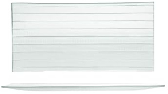 H&H Striped Set 6 Piatti, Vetro, 26x12cm