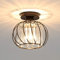 Pheashine Plafonnier en Cristal Moderne E27 LED Plafonnier Mini Lustre en Cristal pour Cuisine Salle à Manger Chambre Couloir Entrée (noir)