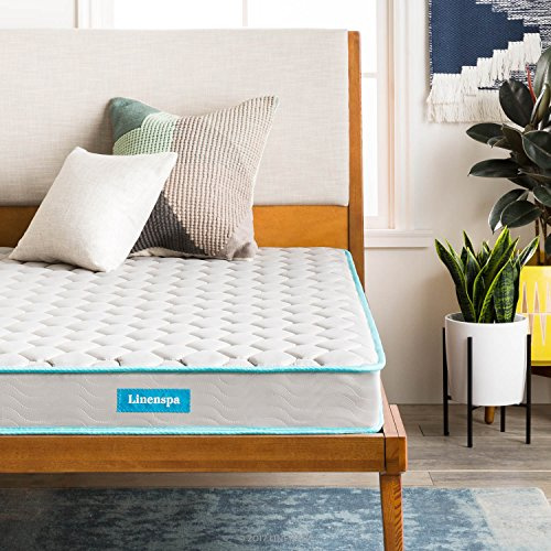 Linenspa 15 cm Memory Foam & Coil Spring Mattress – For Kids Bed, Guest Bed, Bunk Beds, Camper, Double (135 x 190 cm)