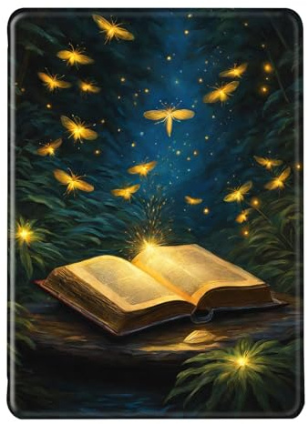 Hülle für Kindle Paperwhite 10. Generation 2018 6 Hülle Flip Leder Silikon Schutzhülle, Auto Aufwachen oder Schlafen Magnetisch TPU Case, Straßenlaterne Ölfarbe Muster Hülle für Paperwhite 2018 (6)