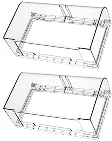 Operitacx 2pezzi Scatola Presa Elettrica Copertura Adesiva Per Protezione Da Spruzzi e Umidità Design Senza Forature Facile Installazione e Rimozione Resistente e Durevole Per Uso Ed