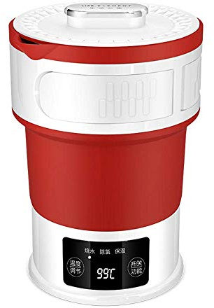 Bouilloire Électrique Bouilloire Pliante Bouilloire Électrique Compressée Voyage Portable Mini 0.6L@rouge Present