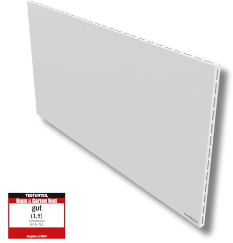 SCHMIDBAUER® Infrarotheizung Hybrid 900 Watt - Ein/Aus-schalter - Infrarottechnik mit Raumluft-Konvektion - Elektroheizung - Direktheizung