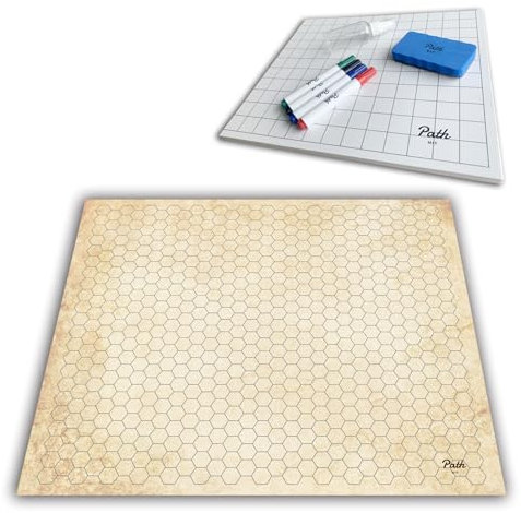 Path Gaming Kampfspielbrett - Doppelseitige Battle Game Mat für DND, Tabletop RPG, 3-6 Spieler, Ab 216 Jahren, Strategie, Fantasy